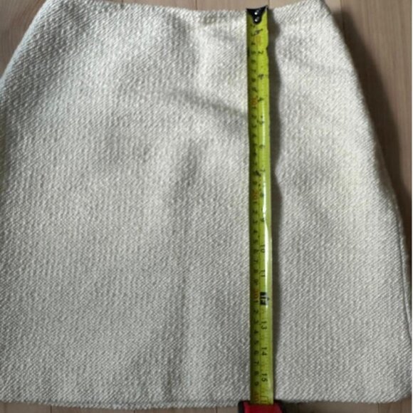 High-quality tweed knit skirt from Club Monaco beige size 00 - Picture 5 of 7
